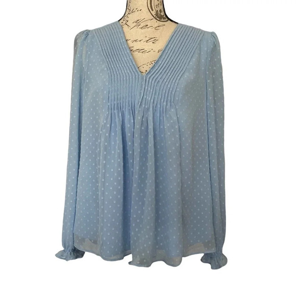 Nanette Lepore Pleated Front Top Size Medium - Picture 1 of 9